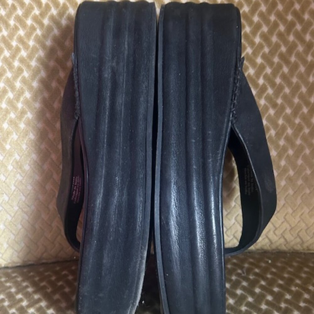 Free People Black Platform Thong Mules - Picture 8 of 14